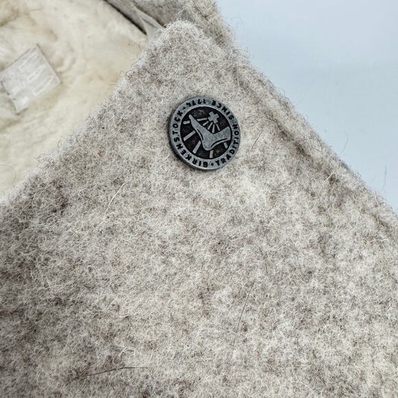 Birkenstock Zermatt Shearling Wool Felt Slip on Mule Eggnog Color Women's 40 - Picture 6 of 10